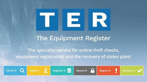 TER – The Equipment Register